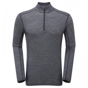 Hanorace Montane Primino 140 Zip Neck Baselayer Barbati Negrii | YP1845029