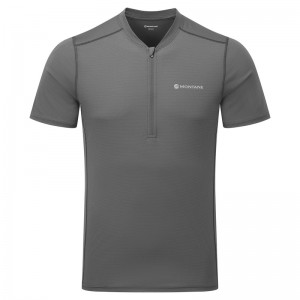 Tricou Montane Dart Nano Zip Barbati Gri Inchis | NY5267431