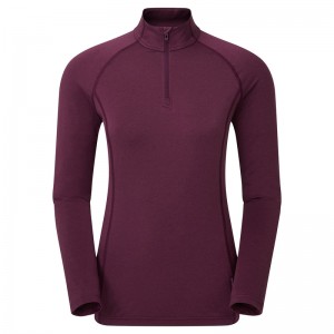 Tricou Montane Dart Thermo Zip Neck Dama Violet | BA3016495