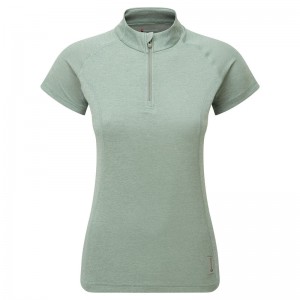 Tricou Montane Dart Zip Dama Verzi | QL6715849