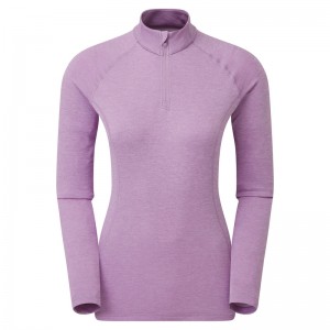 Tricou Montane Dart Zip Neck Dama Violet | SG2016437