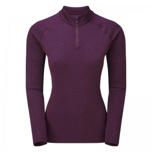 Tricou Montane Dart Zip Neck Dama Violet | WR8261075