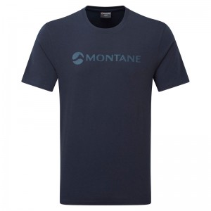 Tricou Montane Mono Logo Barbati Albastri | DT0538764