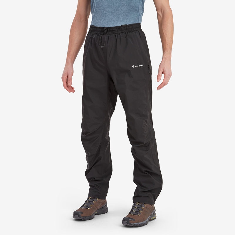 Pantaloni Montane Spirit Lite Impermeabili Barbati Negrii | TI6850132