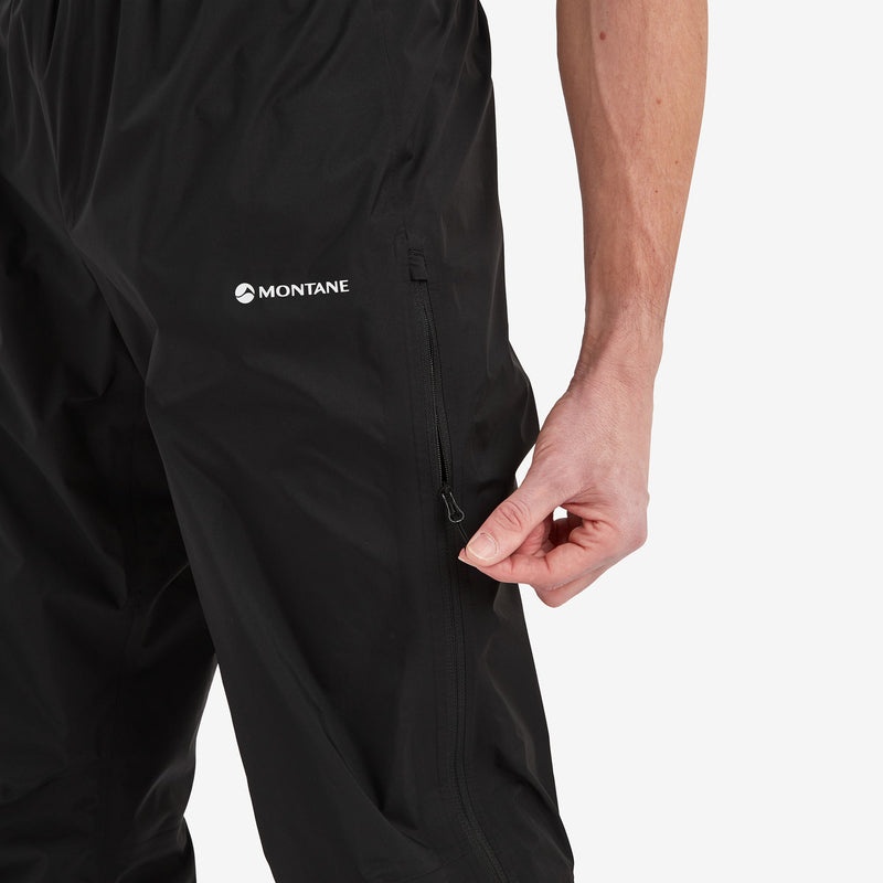 Pantaloni Montane Spirit Lite Impermeabili Barbati Negrii | TI6850132