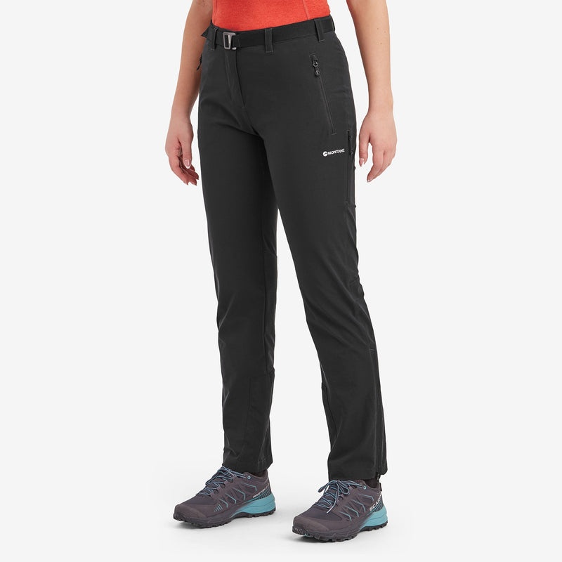 Pantaloni Montane Terra Stretch Dama Negrii | XC8317260