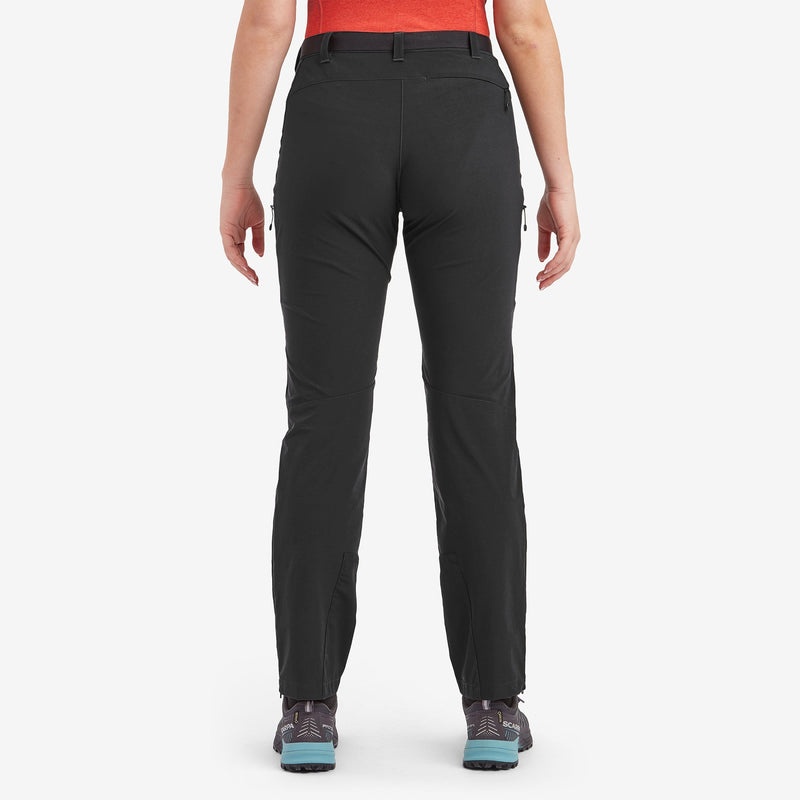 Pantaloni Montane Terra Stretch Dama Negrii | XC8317260