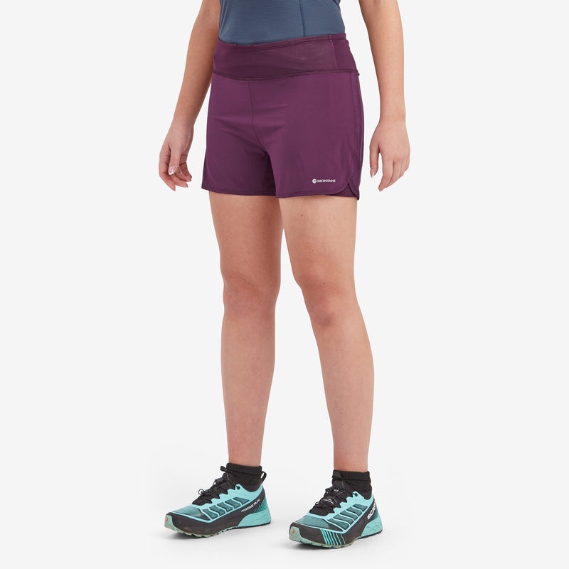 Pantaloni Scurti Montane Slipstream Twin Skin Trail Alergat Dama Violet | NS5946710