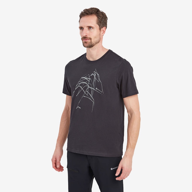 Tricou Montane Abstract Mountain Barbati Negrii | BI7085134