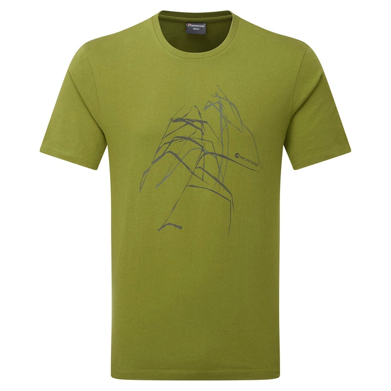 Tricou Montane Abstract Mountain Barbati Verzi | DW1234697