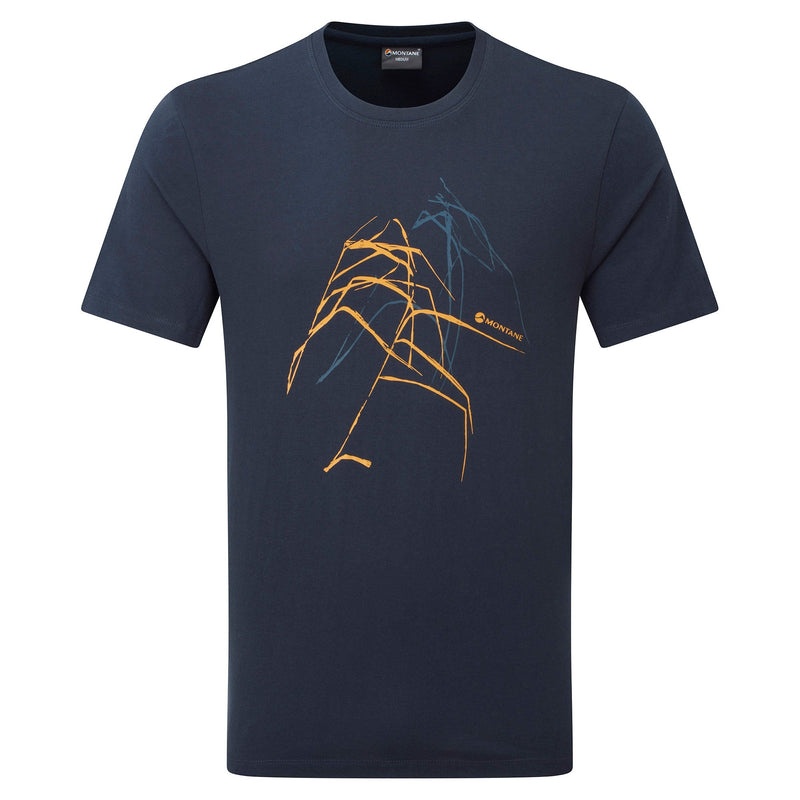 Tricou Montane Abstract Mountain Barbati Bleumarin | GB8019435