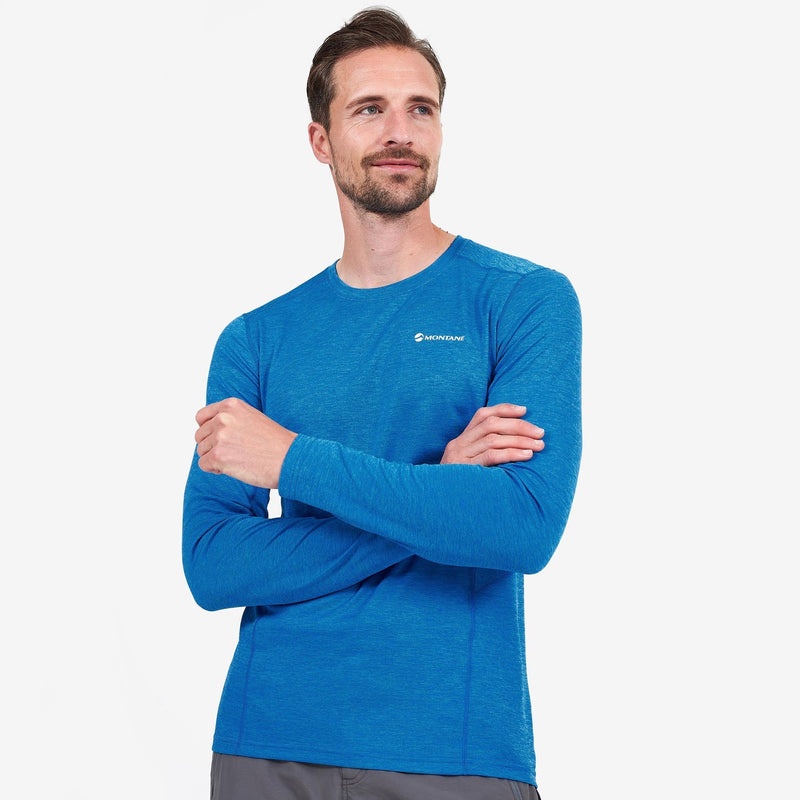 Tricou Montane Dart Long Sleeve Barbati Albastri | SI8695347