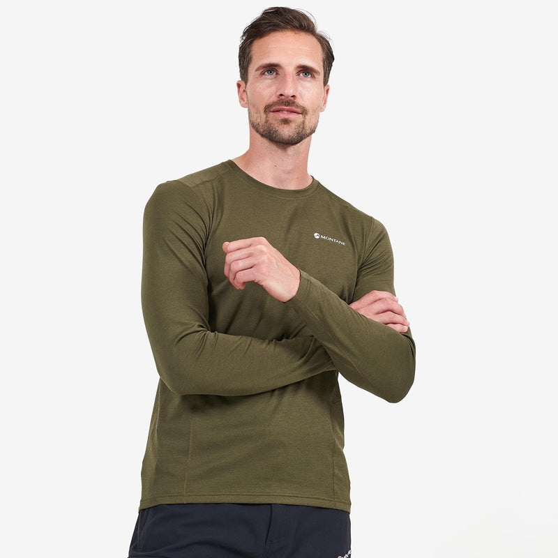 Tricou Montane Dart Long Sleeve Barbati Verzi Inchis | WF0761458