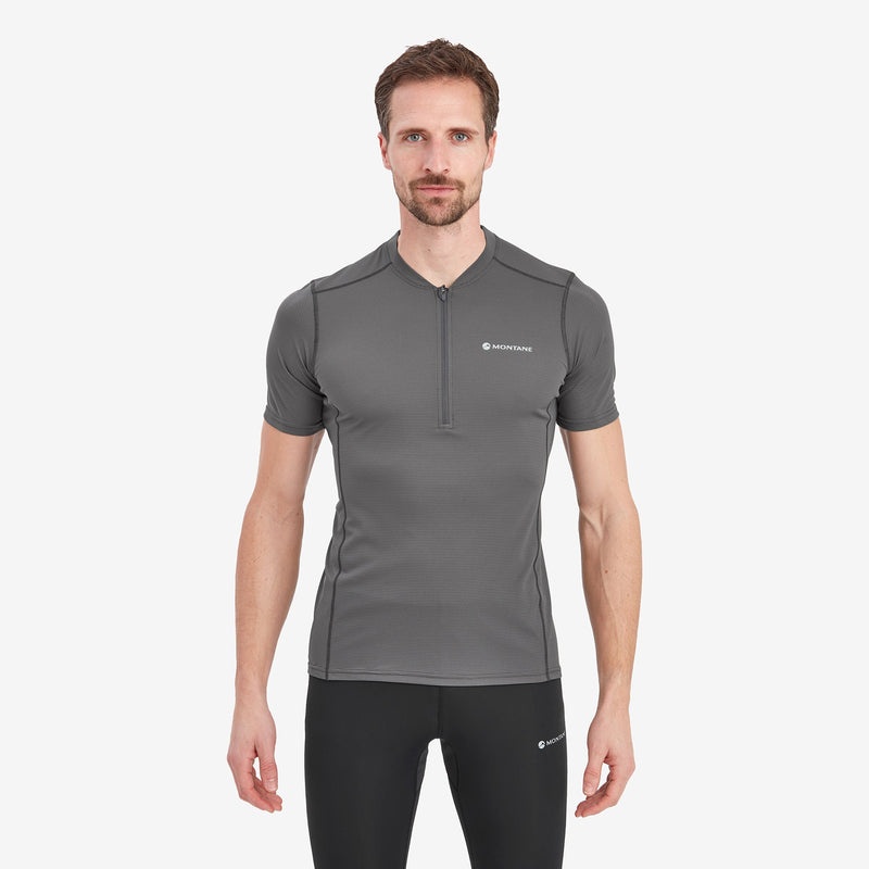 Tricou Montane Dart Nano Zip Barbati Gri Inchis | NY5267431