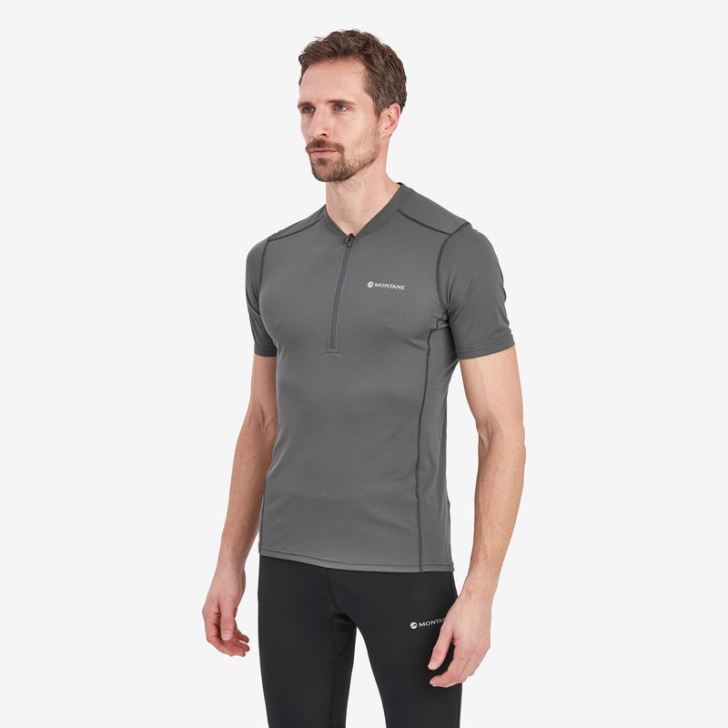 Tricou Montane Dart Nano Zip Barbati Gri Inchis | NY5267431