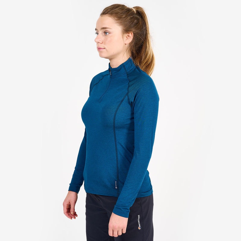 Tricou Montane Dart Thermo Zip Neck Dama Albastri | SN8103796