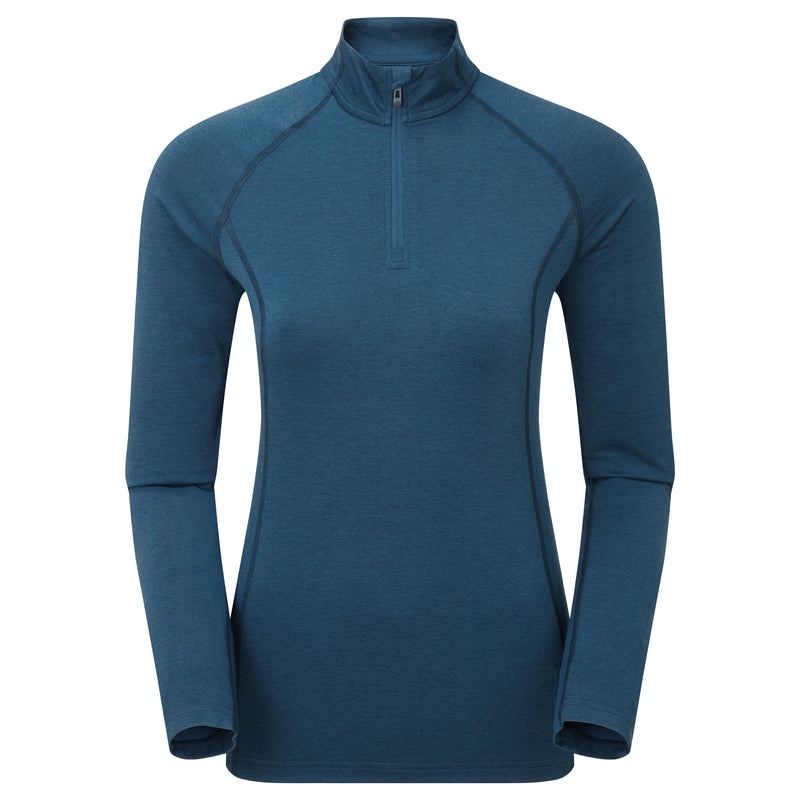 Tricou Montane Dart Thermo Zip Neck Dama Albastri | SN8103796