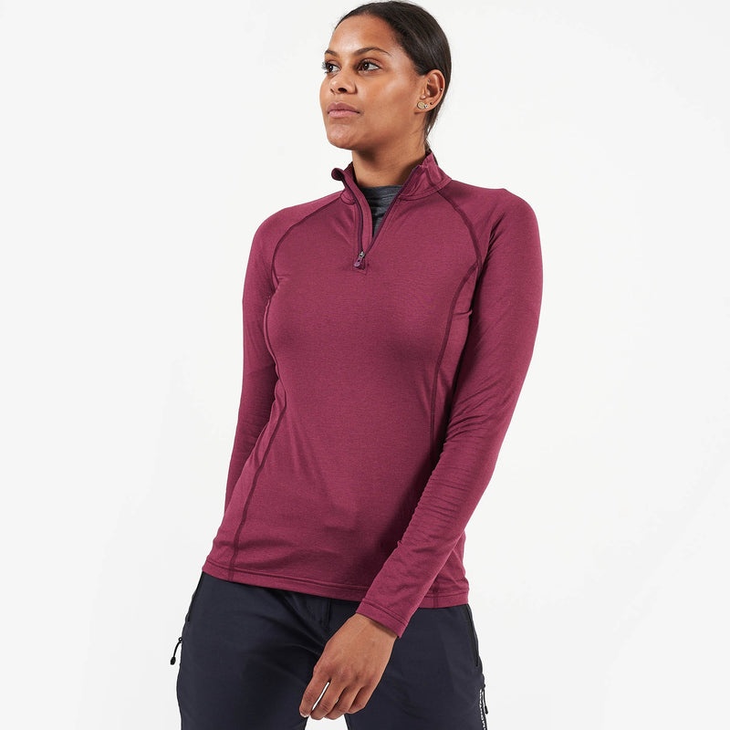 Tricou Montane Dart Thermo Zip Neck Dama Violet | BA3016495