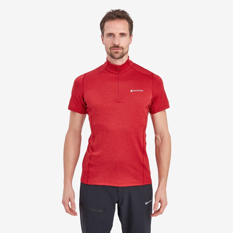 Tricou Montane Dart Zip Barbati Rosii | YP0916258