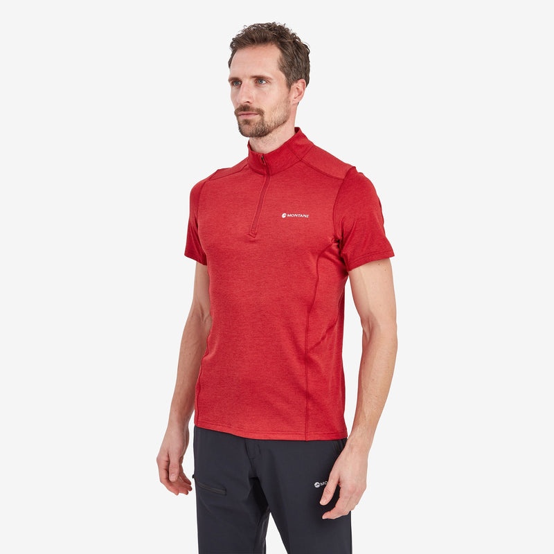 Tricou Montane Dart Zip Barbati Rosii | YP0916258