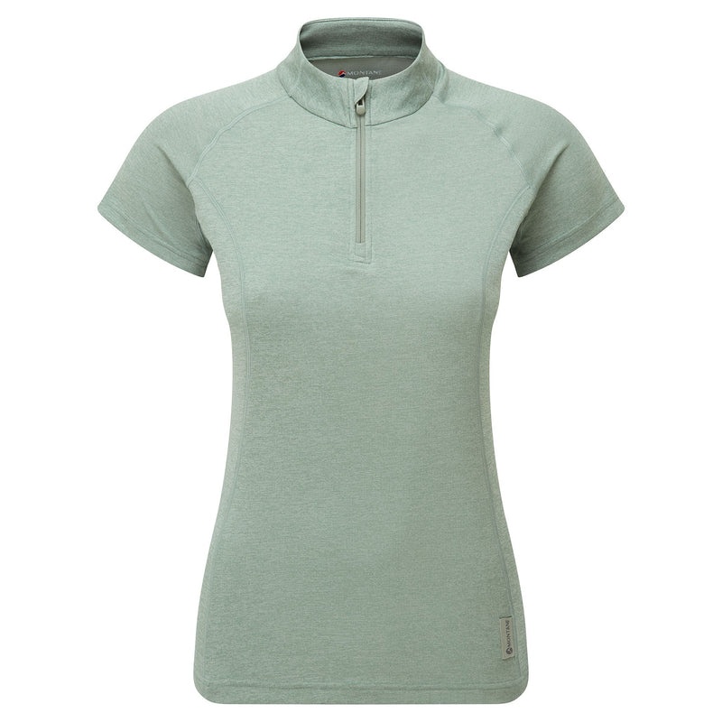 Tricou Montane Dart Zip Dama Verzi | QL6715849