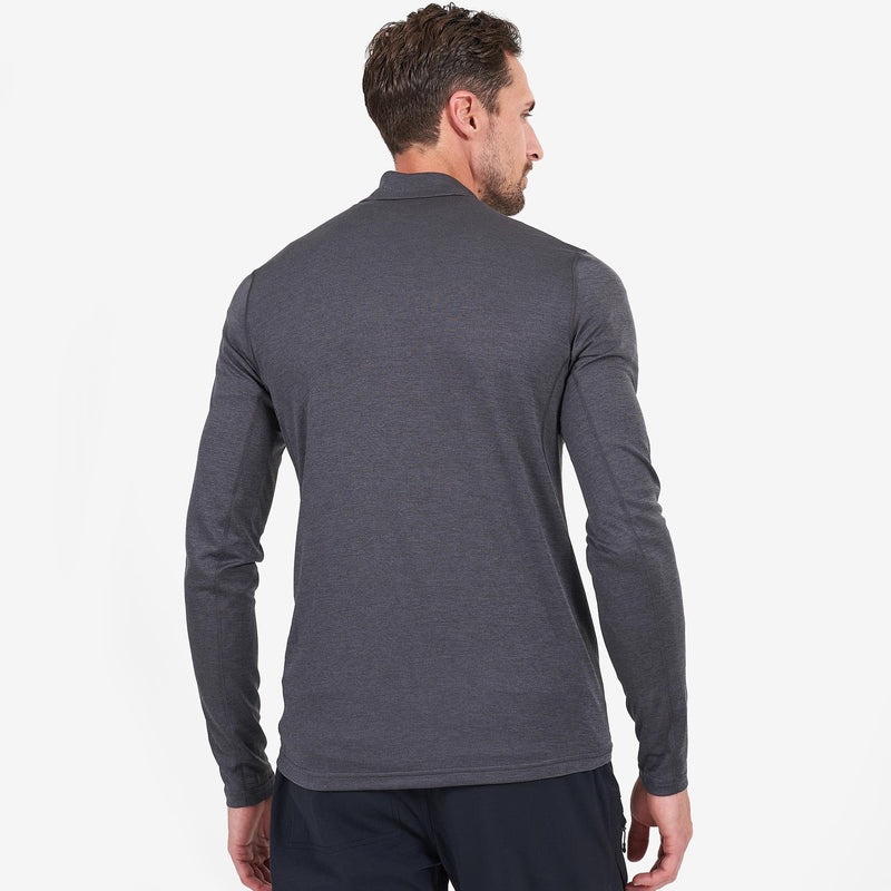 Tricou Montane Dart Zip Neck Barbati Gri Inchis | PL5981304