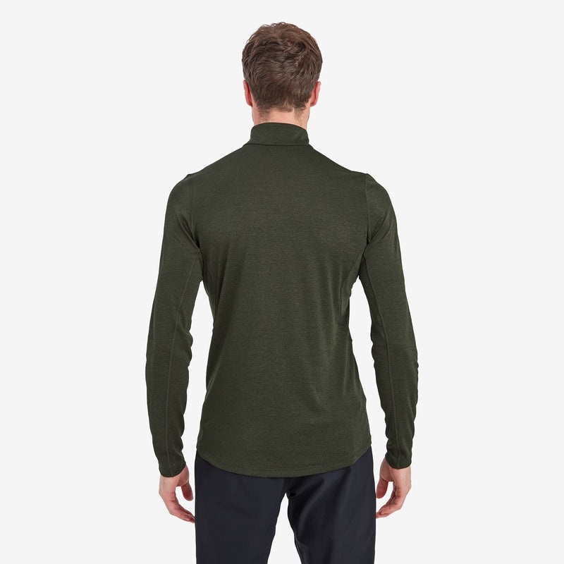 Tricou Montane Dart Zip Neck Barbati Verzi Inchis | VT9826045