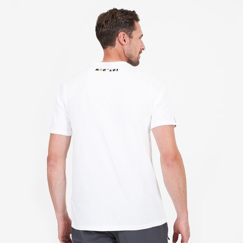 Tricou Montane Geometry Barbati Albi | RX1487392