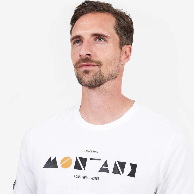 Tricou Montane Geometry Barbati Albi | RX1487392