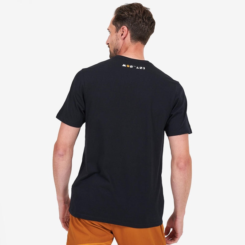 Tricou Montane Geometry Barbati Negrii | OF2356897