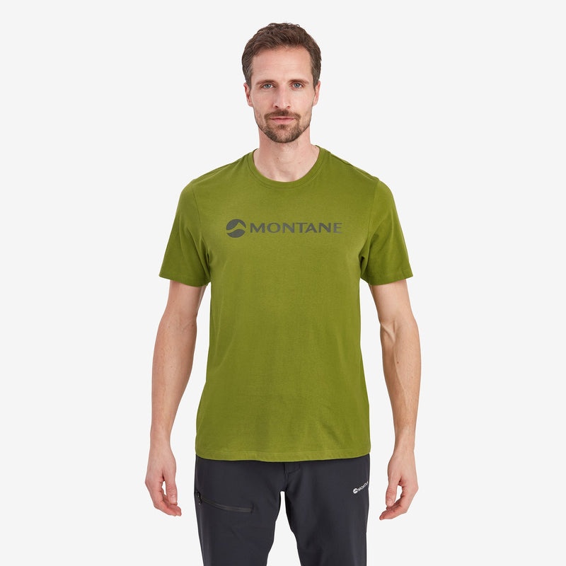 Tricou Montane Mono Logo Barbati Verzi Inchis | ZI5178263