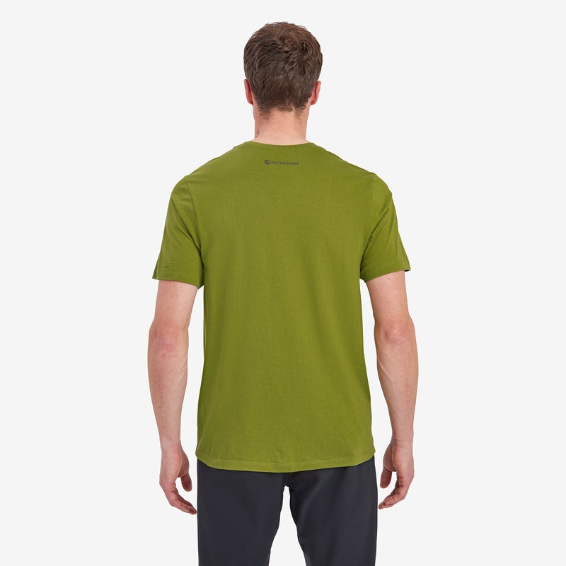 Tricou Montane Mono Logo Barbati Verzi Inchis | ZI5178263